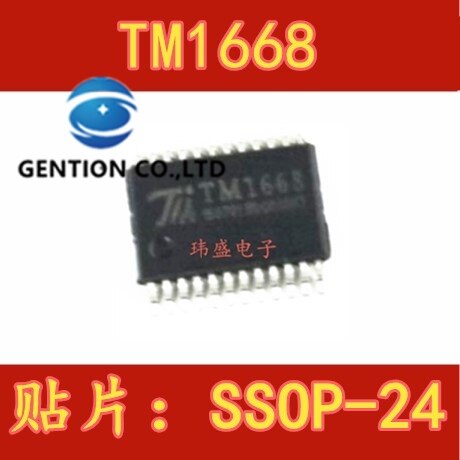 TM1668 SSOP24 Ʈ LED ̹ IC  ȸ, 10PCS 100% ű    